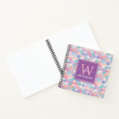 Modern Monogram  Mermaid Paars Sketchbook Notitieboek (Binnen)