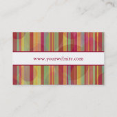 Modern Monogram met Kleurrijke Strepen & Cirkels Visitekaartje (Achterkant)
