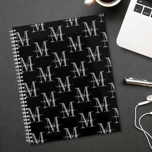 Modern Monogram Minimaal Zwart Wit Planner