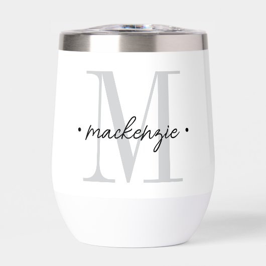 Modern Monogram Minimal Black White (Voorkant)