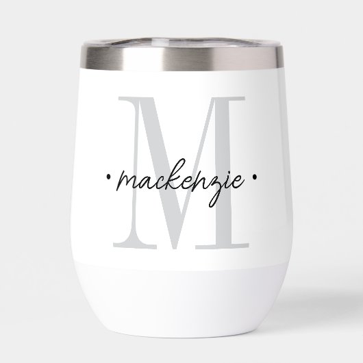 Modern Monogram Minimal Black White (Achterkant)