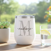 Modern Monogram Minimal Black White