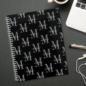 Modern Monogram Minimal Black White Planner