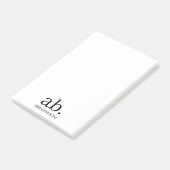 Modern Monogram Minimalist Stylish Design Post-it® Notes (Schuin)
