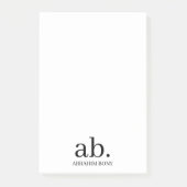 Modern Monogram Minimalist Stylish Design Post-it® Notes (Voorkant)