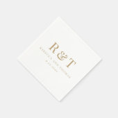 Modern Monogram minimalistisch huwelijk Servet (Hoek)