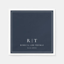 Modern Monogram minimalistisch huwelijk