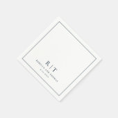 Modern Monogram minimalistisch huwelijk Servet (Hoek)