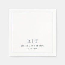 Modern Monogram minimalistisch huwelijk