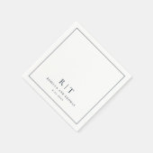 Modern Monogram minimalistisch huwelijk Servet (Hoek)