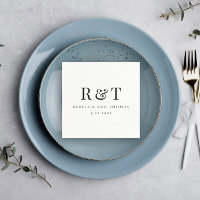 Modern Monogram minimalistisch huwelijk