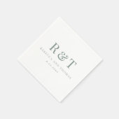 Modern Monogram minimalistisch huwelijk Servet (Hoek)