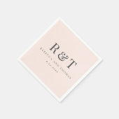 Modern Monogram minimalistisch huwelijk Servet (Hoek)