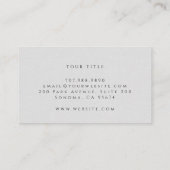 Modern Monogram minimalistisch linnen effect Visitekaartje (Achterkant)