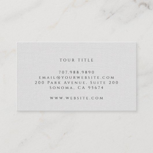 Modern Monogram minimalistisch linnen effect Visitekaartje (Achterkant)