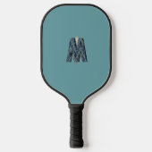 Modern Monogram | Minimalistisch mannelijk Pickleball Paddle (Voorkant)