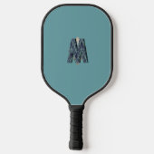 Modern Monogram | Minimalistisch mannelijk Pickleball Paddle (Achterkant)