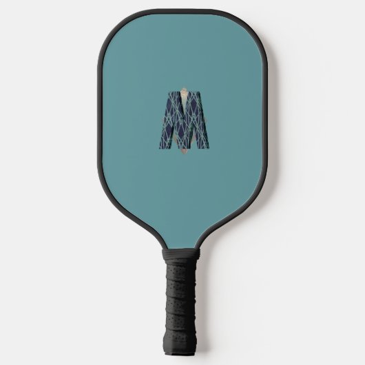 Modern Monogram | Minimalistisch mannelijk Pickleball Paddle (Achterkant)