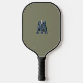 Modern Monogram | Minimalistisch mannelijk Pickleball Paddle (Voorkant)