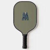 Modern Monogram | Minimalistisch mannelijk Pickleball Paddle (Achterkant)