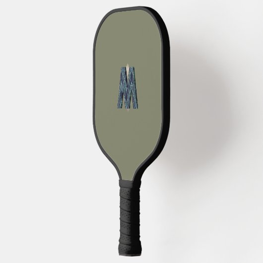 Modern Monogram | Minimalistisch mannelijk Pickleball Paddle (Links)