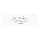 Modern Monogram minimalistisch retouradres Etiket (Voorkant)