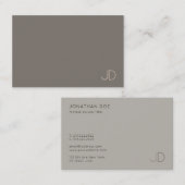 Modern Monogram Minimalistische Sjabloon Elegant T Visitekaartje (Voorkant / Achterkant)