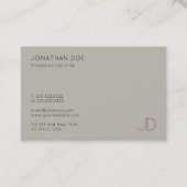 Modern Monogram Minimalistische Sjabloon Elegant T Visitekaartje (Achterkant)