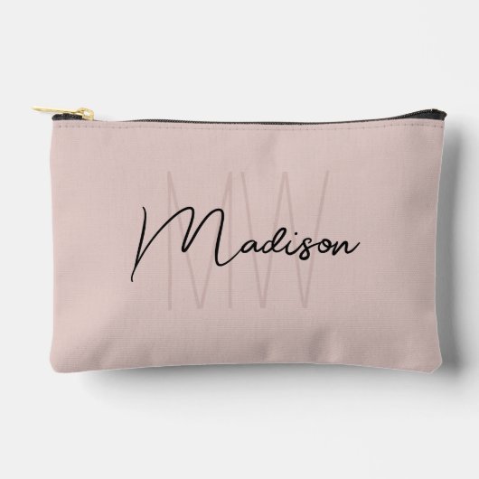 Modern Monogram Naam Script Blush Pink Etui (Voorkant)