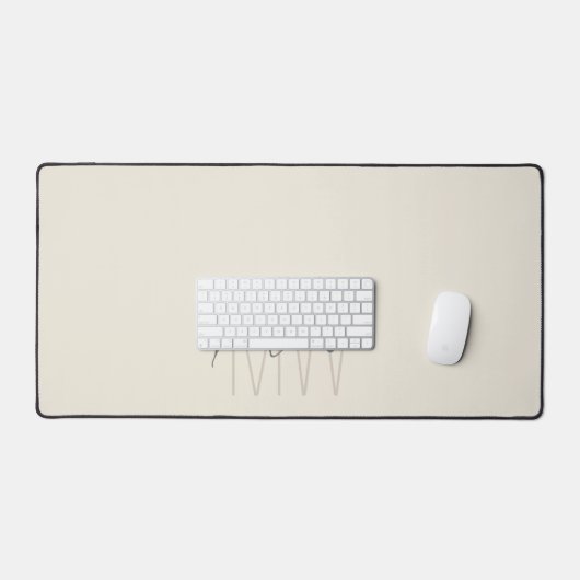 Modern Monogram Naam Script Cream Bureaumat (Keyboard & Muis)