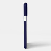 Modern Monogram Naam Script Elegant Midnight Blue iPhone Hoesje (Rechterkant)