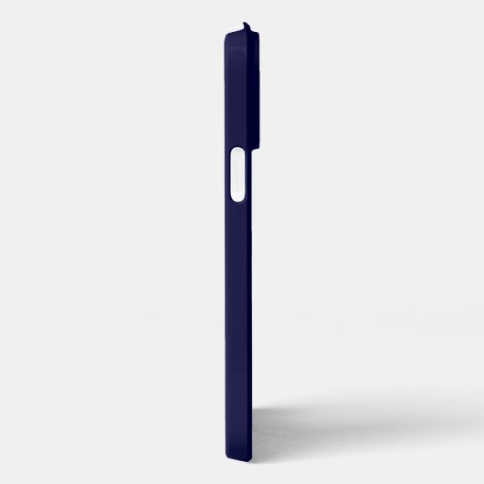 Modern Monogram Naam Script Elegant Midnight Blue iPhone Hoesje (Rechterkant)