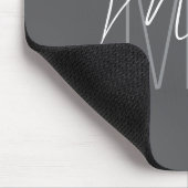 Modern Monogram Naam Script Grijs Muismat (Hoek)