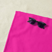 Modern Monogram Naam Script Roze Strandlaken (In situ)