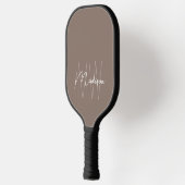 Modern Monogram Naam Script Taupe Pickleball Paddle (Links)