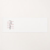 Modern Monogram Naam Script Wit Roze Yogamat (Voorkant (horizontaal))