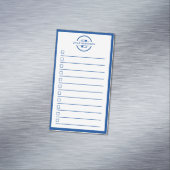 Modern Monogram Name Navy Blue To Do List Magnetisch Visitekaartje (Voorbeeld)