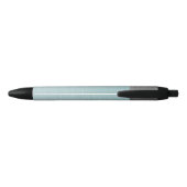 Modern Monogram Name Teal Blue Brushed Metal Zwarte Inkt Pen (Achterkant)