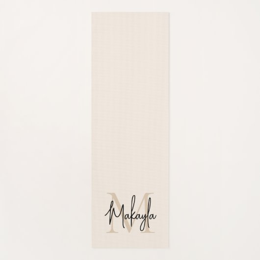 Modern Monogram Name  Yogamat (Voorkant)