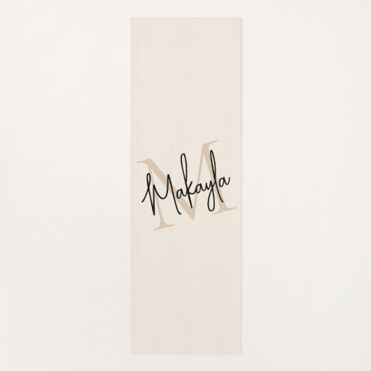 Modern Monogram Name  Yogamat (Voorkant)