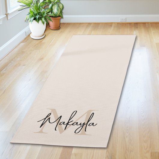 Modern Monogram Name  Yogamat