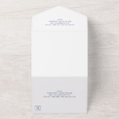 Modern Monogram nautisch anker Elegante bruiloft All In One Uitnodiging (Buitenkant)