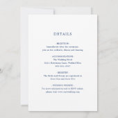 Modern Monogram nautisch anker Elegante bruiloft Kaart (Achterkant)