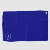 Modern Monogram Navy Blauwe en Witte Golfhanddoek (Horizontaal)