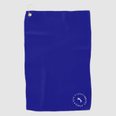 Modern Monogram Navy Blauwe en Witte Golfhanddoek (Voorkant)