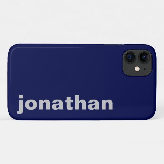 Modern Monogram Navy Blue Case-Mate iPhone Case (Achterkant (horizontaal))