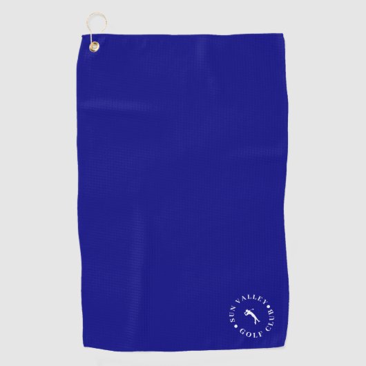 Modern Monogram Navy Blue en White Golfhanddoek (Voorkant)