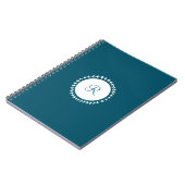 Modern Monogram Navy Blue Notitieboek (Linkerzijde)