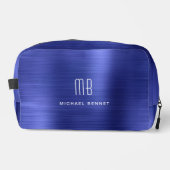 Modern Monogram Navy Blue Toilettasje (Voorkant)