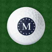Modern Monogram Navy Blue White Golfballen